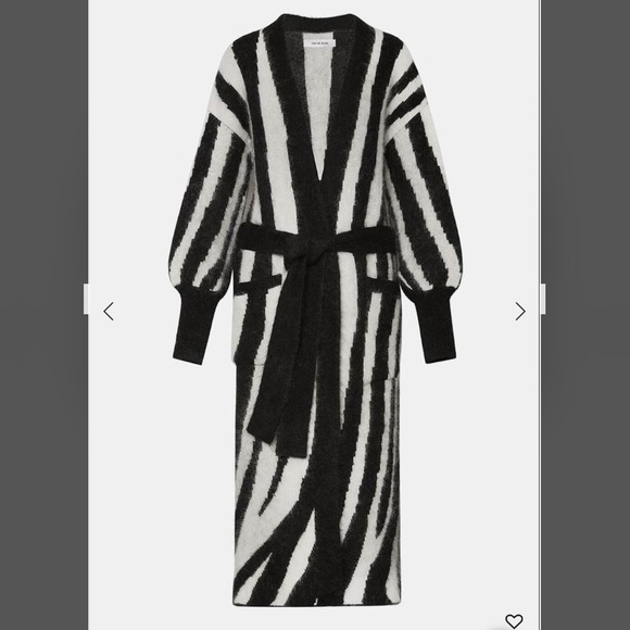 Anine Bing Oliver Cardigan Zebra Print 